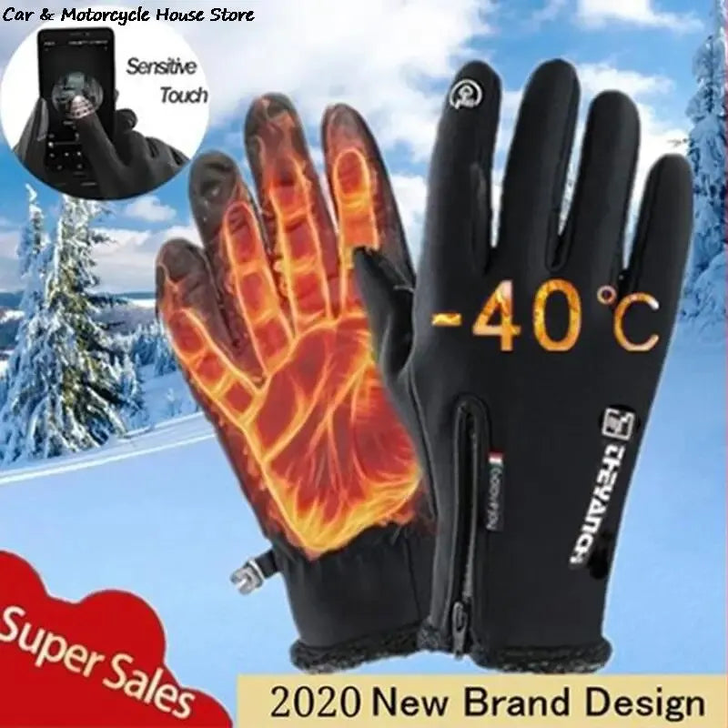 Winter Gloves Waterproof Thermal Touch Screen Thermal Windproof Warm Gloves Cold Weather Running Sports Hiking Ski Gloves