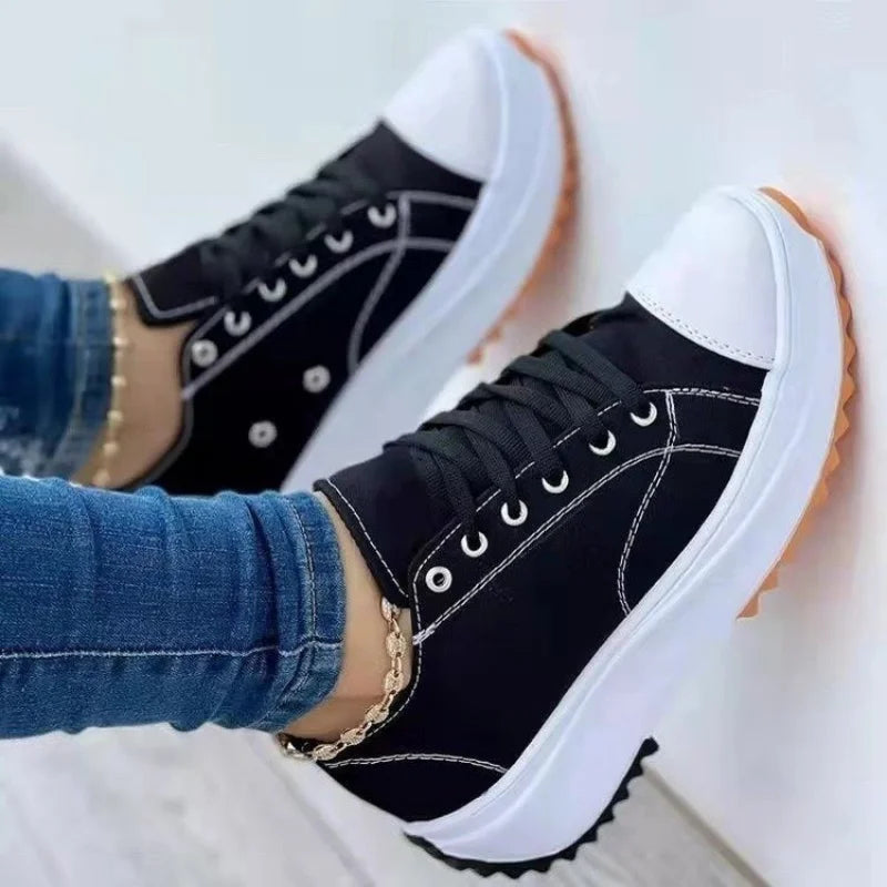 2023 New Fashion Summer Women Casual Shoes Plus Size Sneakers For Women Platform Sport Shoes Female Lace up Tennis Shoes Size 43