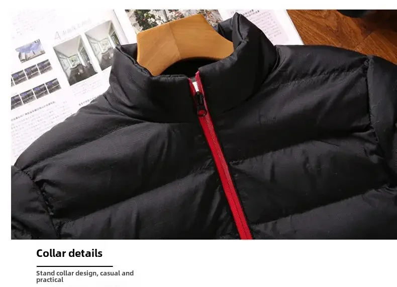 Thickened Autumn/winter Men's Sports Cotton Coat Stand Collar Cardigan Outdoor Padded Jacket Casual Jacket Warm Coat