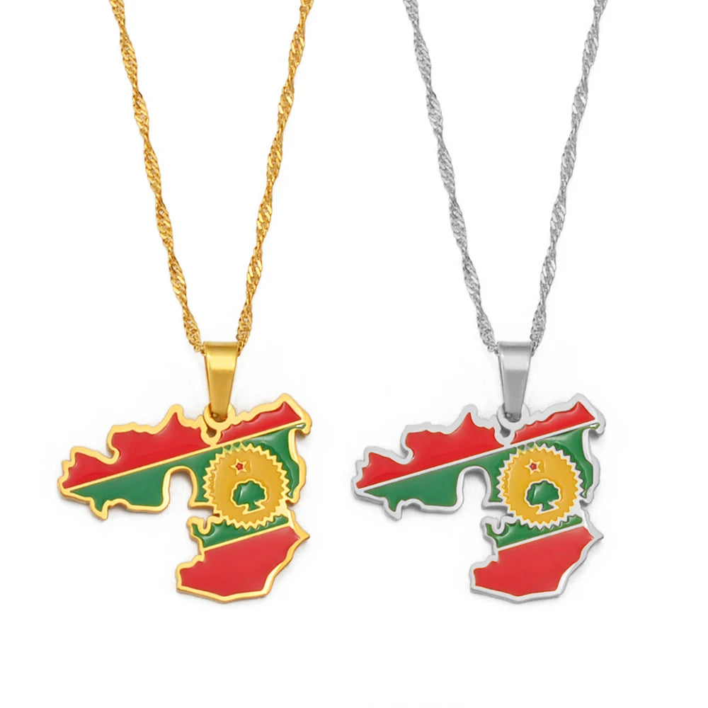 Anniyo Ethiopia Oromia Pendant Necklaces for Women Oromo Jewelry Gifts @@254121