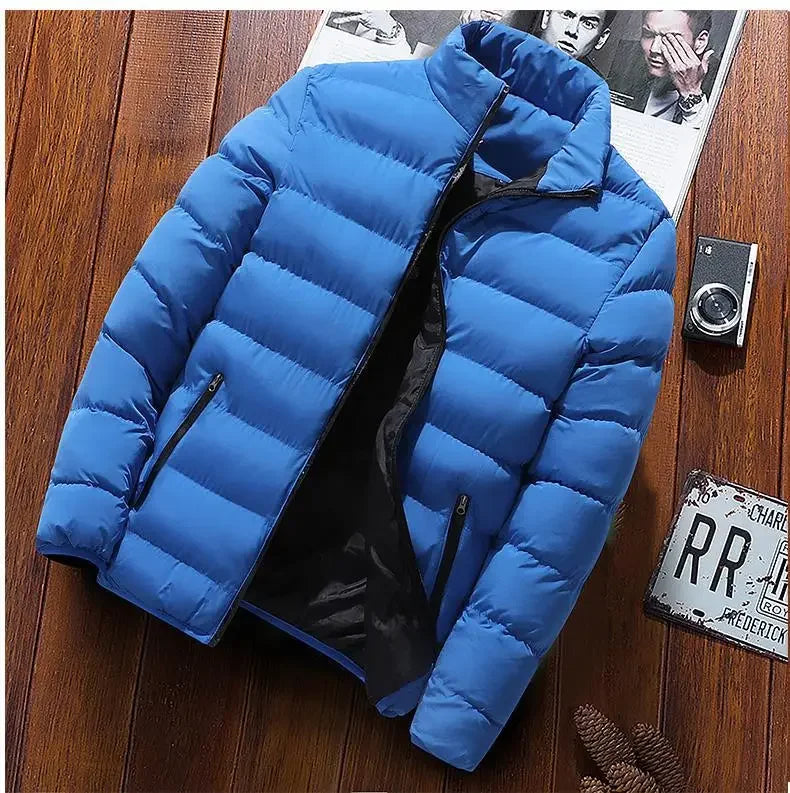 Thickened Autumn/winter Men's Sports Cotton Coat Stand Collar Cardigan Outdoor Padded Jacket Casual Jacket Warm Coat