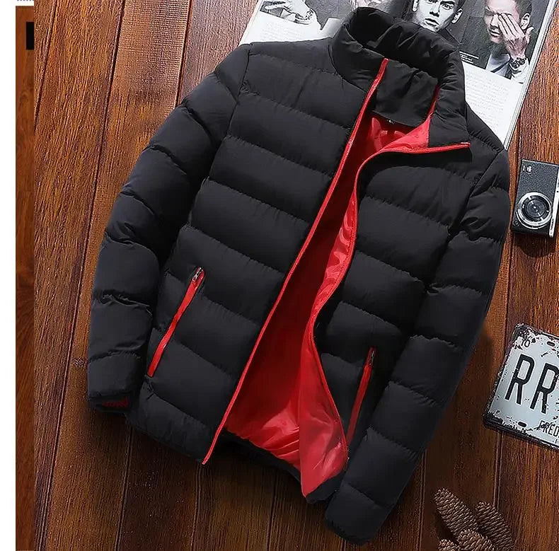 Thickened Autumn/winter Men's Sports Cotton Coat Stand Collar Cardigan Outdoor Padded Jacket Casual Jacket Warm Coat