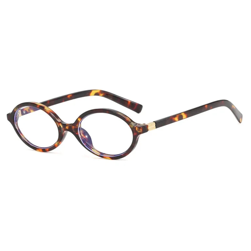 Anti-blue Light Eyeglasses Eye Protection Oval Small Frame Retro Female Korean Plain Glasses Ladies Optical Spectacle Eyeglass