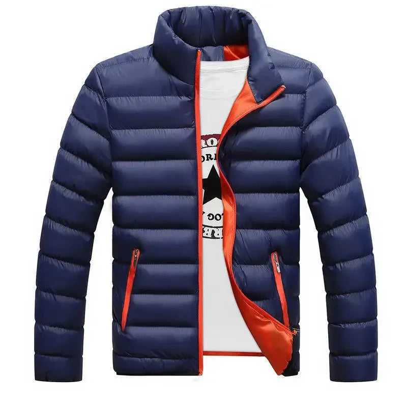 Thickened Autumn/winter Men's Sports Cotton Coat Stand Collar Cardigan Outdoor Padded Jacket Casual Jacket Warm Coat