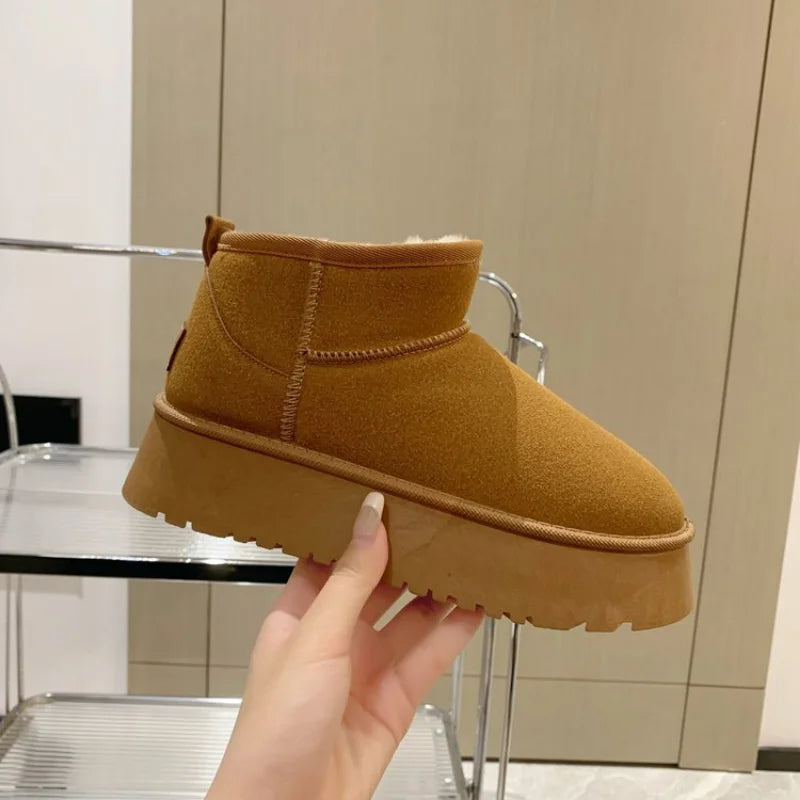 2023 New Classic Thickened Fluff Women's Snow Boots Comfortable Warm Ankle Boots Women Winter Ladies Shoes Chunky Botas Mujer