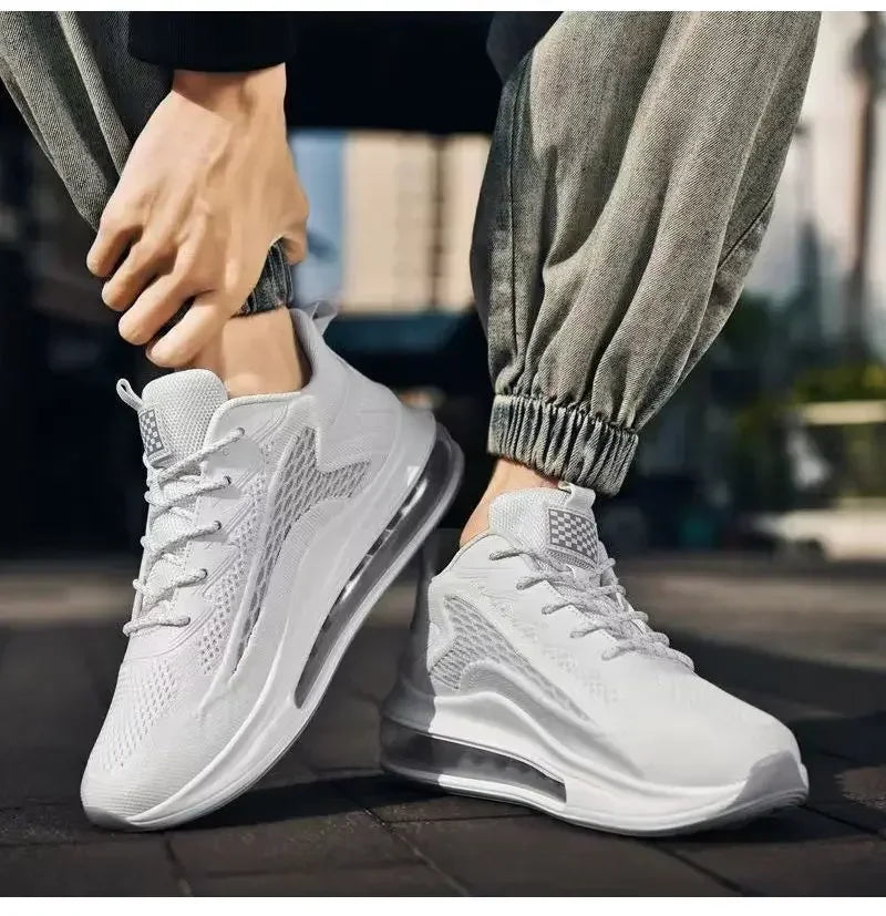 Men's Running Shoes Air Cushion Men's Spring and Autumn New Trendy Breathable Soft Bottom Men's Casual Sneaker