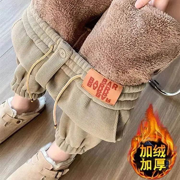 Thick Women's Plush Pants Winter New Loose Versatile Extra Thick Warm Pants Extra Thick Lamb Fleece Women's Harlan Pants