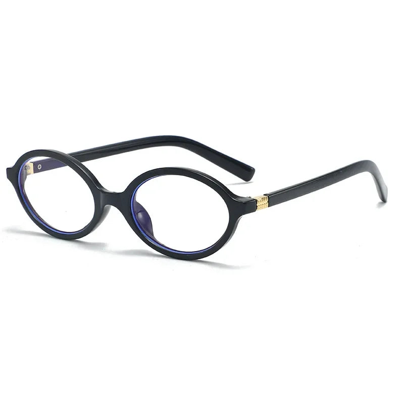 Anti-blue Light Eyeglasses Eye Protection Oval Small Frame Retro Female Korean Plain Glasses Ladies Optical Spectacle Eyeglass