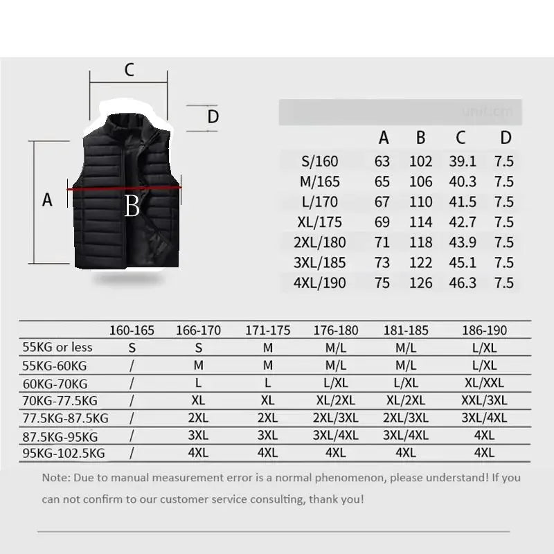 Aiwetin Men' Sleeveless Vest Jackets Winter Fashion Male Cotton-Padded Vest Coats Men Stand Collar Warm Waistcoats Clothing 5XL