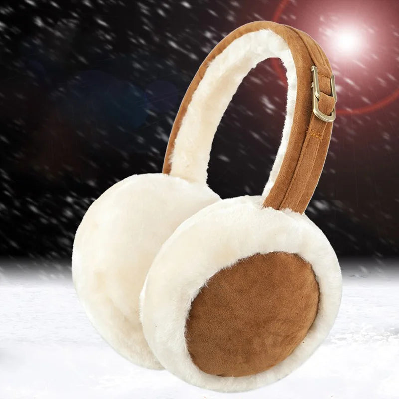 Plush Wool Ear Muffs Fashion Solid Color Soft Faux Fur Cold Protection Earflap Winter Outdoor Woman Skiing Warmer Furry Earmuff