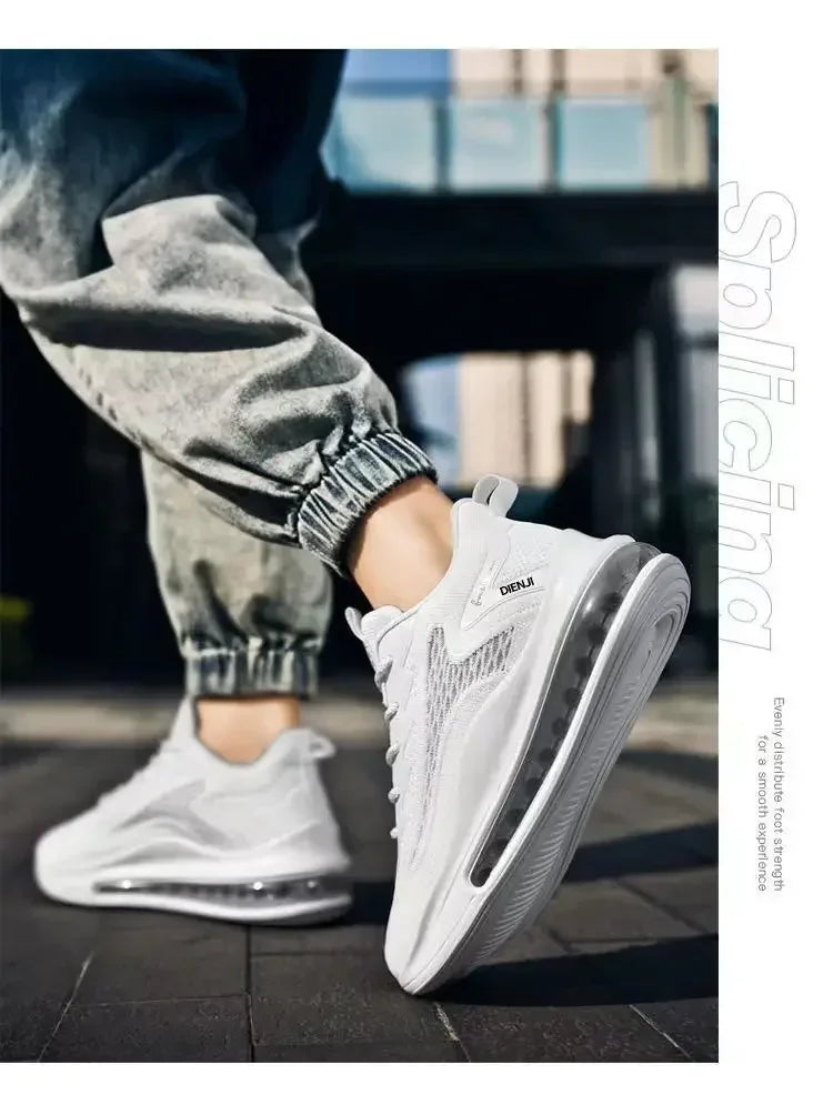 Men's Running Shoes Air Cushion Men's Spring and Autumn New Trendy Breathable Soft Bottom Men's Casual Sneaker