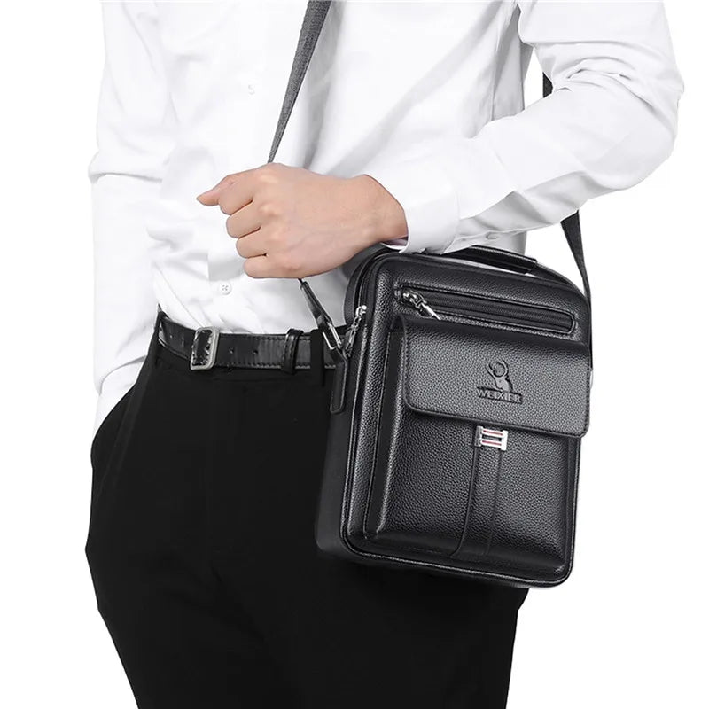 Men Crossbody Shoulder Bags Waterproof Vintage Men Handbags Large Capacity PU Leather Bag Man Messenger Bags Tote Bag