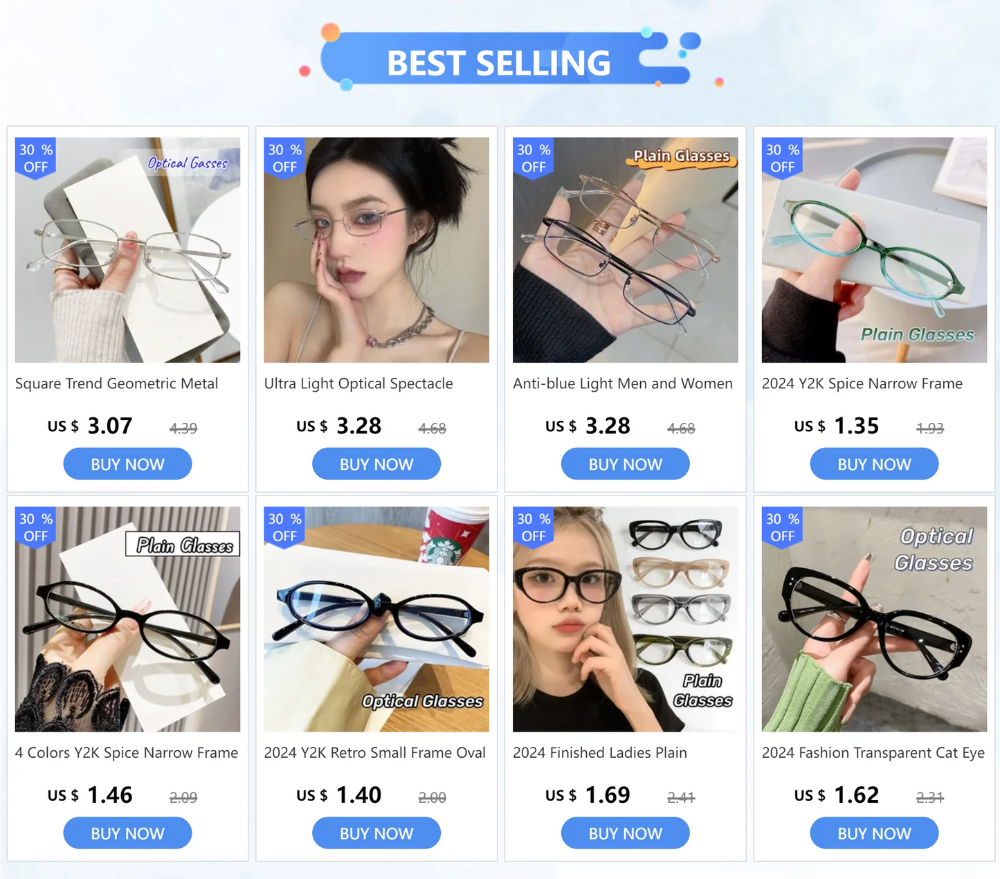 Anti-blue Light Eyeglasses Eye Protection Oval Small Frame Retro Female Korean Plain Glasses Ladies Optical Spectacle Eyeglass