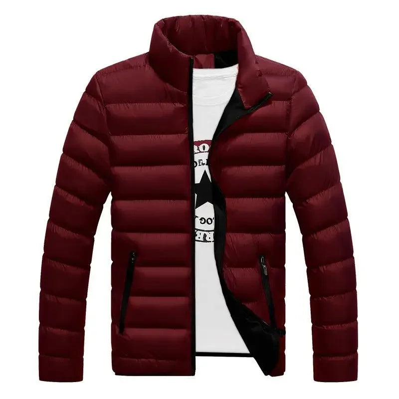 Thickened Autumn/winter Men's Sports Cotton Coat Stand Collar Cardigan Outdoor Padded Jacket Casual Jacket Warm Coat