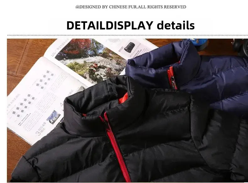 Thickened Autumn/winter Men's Sports Cotton Coat Stand Collar Cardigan Outdoor Padded Jacket Casual Jacket Warm Coat